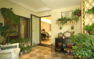 岳陽名匠裝飾：90平米裝修案例 清新自然的田園風格