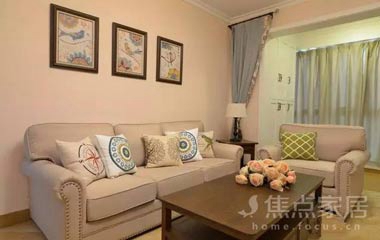 小兩口的89平美式小清新，實用溫馨，頭一次看見這么裝窗簾的！