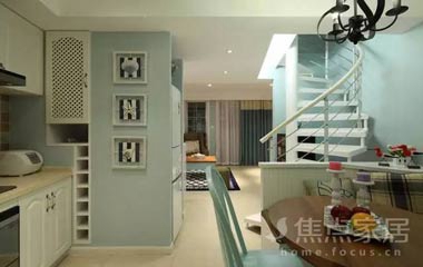 美式鄉(xiāng)村復(fù)式， 一進(jìn)門客廳美的不像話