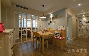 135㎡三房改四房“裸色小清新”， 樂(lè)活自在！