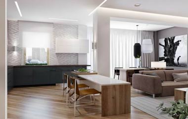 125平米簡約兩居室 擁有獨特元素的烏克蘭公寓