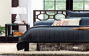 告別紅綠 時尚藍色圣誕臥室布置