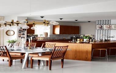 廚房和餐廳一體化裝修設(shè)計(jì)效果圖