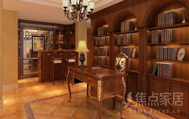 大氣兼具 美式風格書房設計技巧