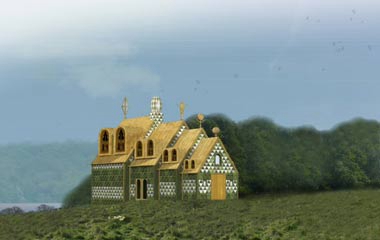 塞克斯之屋 長得像教堂的活潑住宅