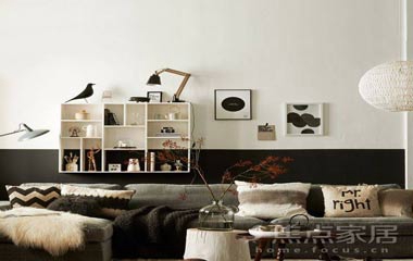 看慣了一水的大白墻，來一把半墻主義怎么樣？